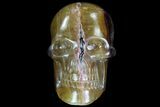Carved, Rainbow Fluorite Skull - Argentina #78639-2